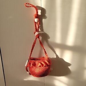 RHODE Orange Mini Crochet Bag